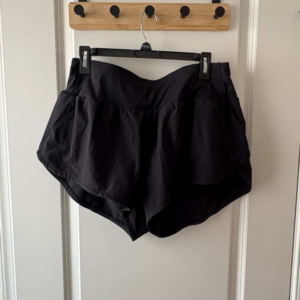 3 Piece Women's Black Running Shorts